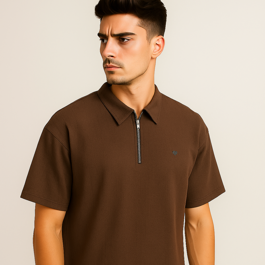 Textured Polo T-Shirt