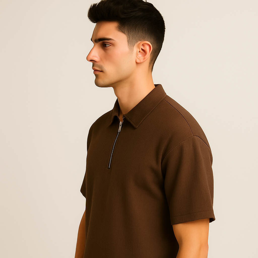 Textured Polo T-Shirt