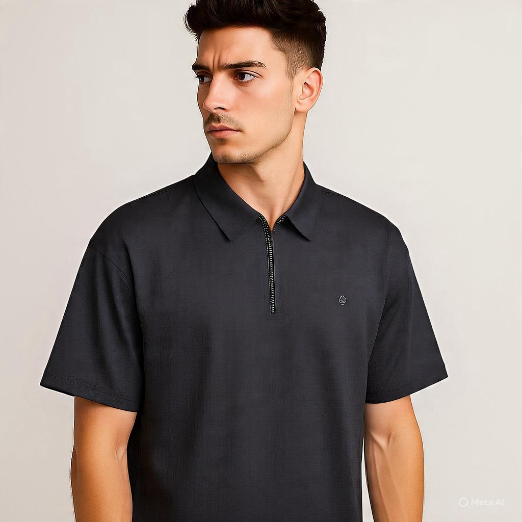 Textured Polo T-Shirt