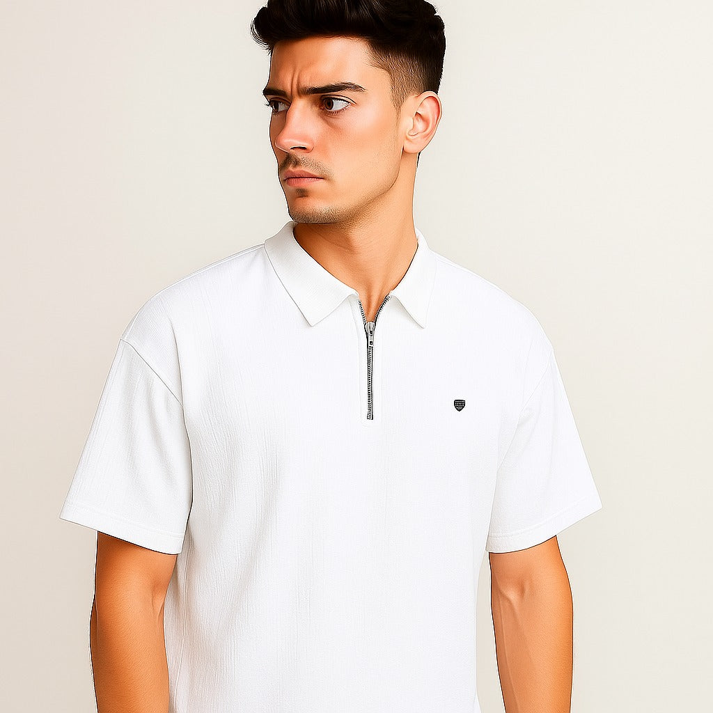Textured Polo T-Shirt